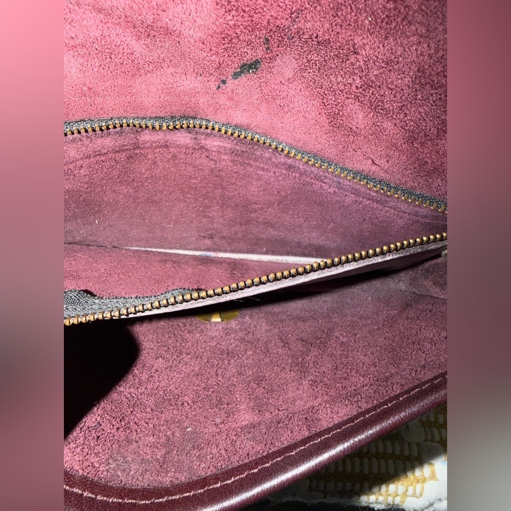 Vintage Coach Dinky Turn Lock Crossbody Bag Mahogany Leather 9375 - Picture 11 of 12